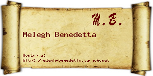 Melegh Benedetta névjegykártya